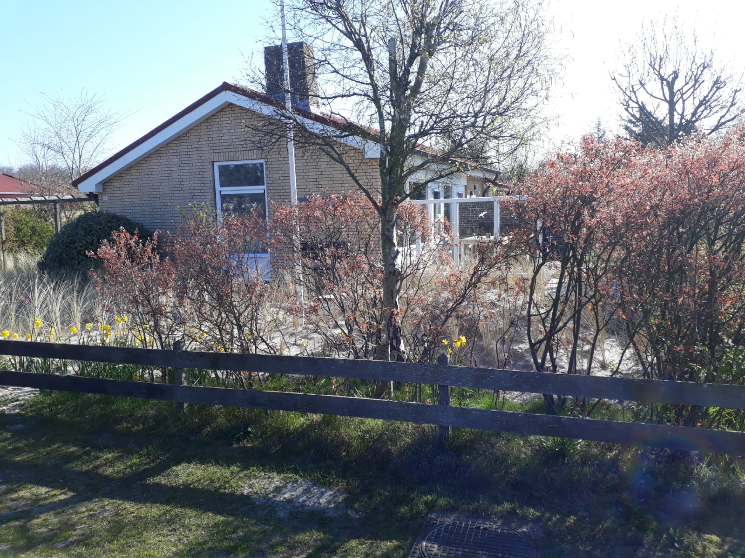 Ein freistehender Bungalow grenzend an die Dünen